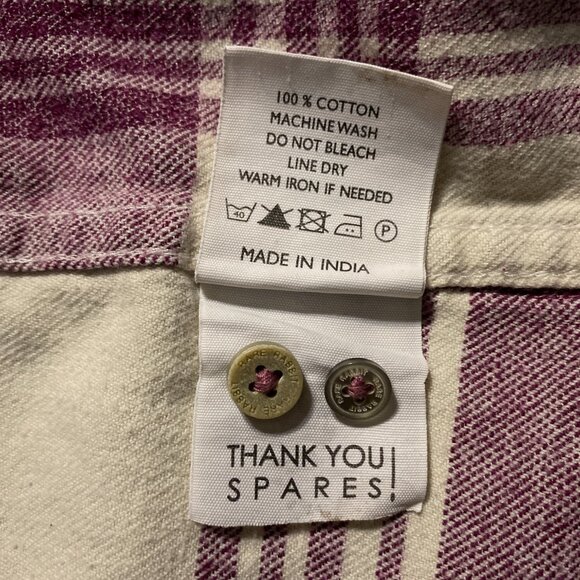 Men’s Rare Rabbit Venus “Pink” Flannel Maroon Small - Picture 6 of 6